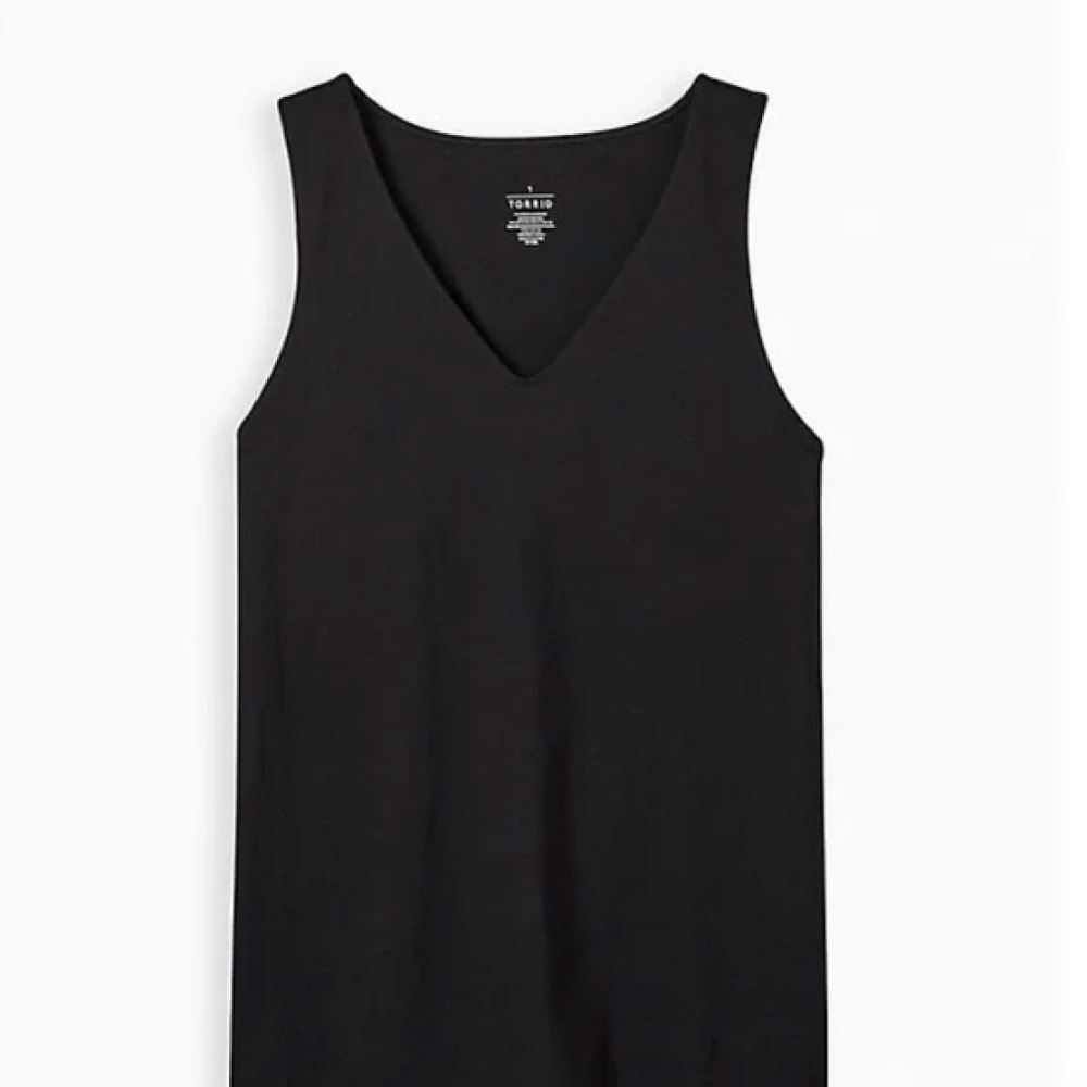 NWT Torrid Plus Size 4X Black Women's Deep V Neck Tank